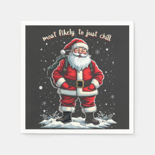 Ich bin nur ein cooler Typ Weihnachten Santa Claus Serviette