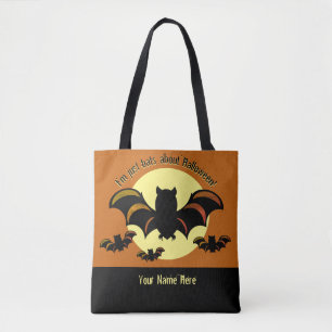 Ich bin nur ein Flex über Halloween Schultertasche
