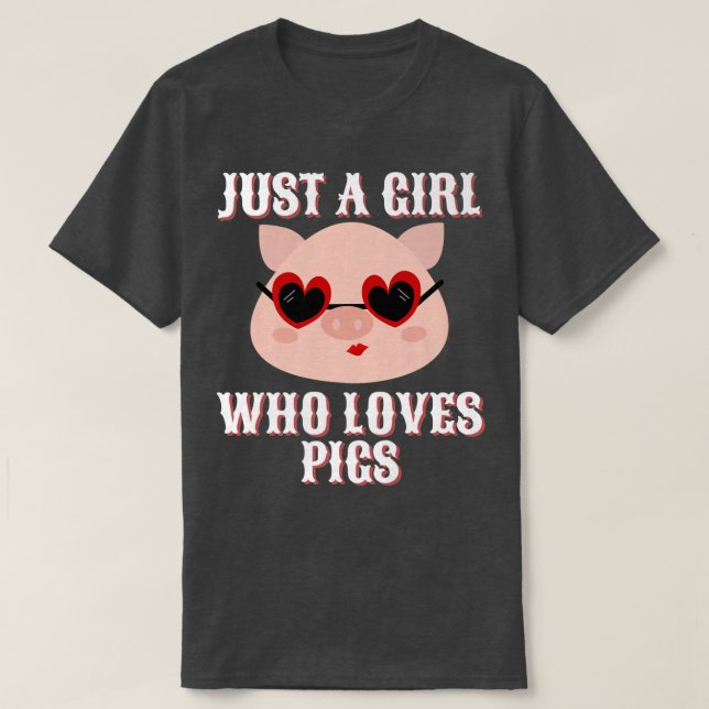Ich bin nur ein Gal, der Schweine, lustige Ferkel, T-Shirt (Design vorne)