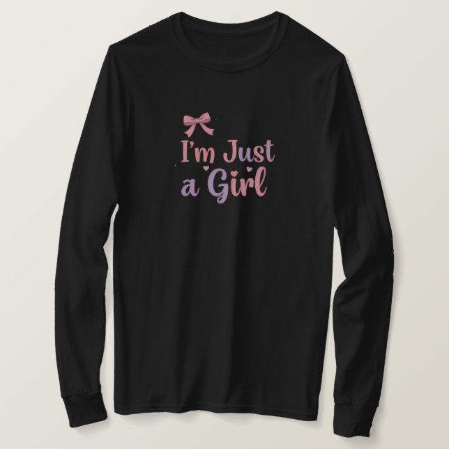Ich bin nur ein Girl Full Sleeve Black Shirt Niedl (Design vorne)