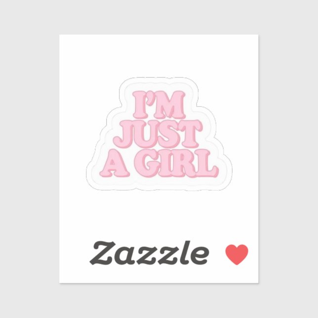 Ich bin nur ein Girl-Sticker - Niedliche Pink Quot Aufkleber (Blatt)