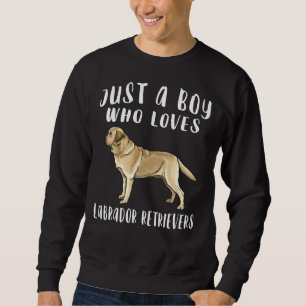 Ich bin nur ein Junge, der Yellow Labrador Lieben  Sweatshirt