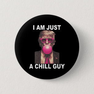 Ich bin nur ein kalter Typ Trump Bubble Gum Funny  Button