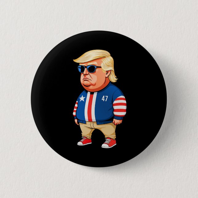 Ich bin nur ein Kill-Typ Trump Funny Chill Typ Mem Button (Vorderseite)