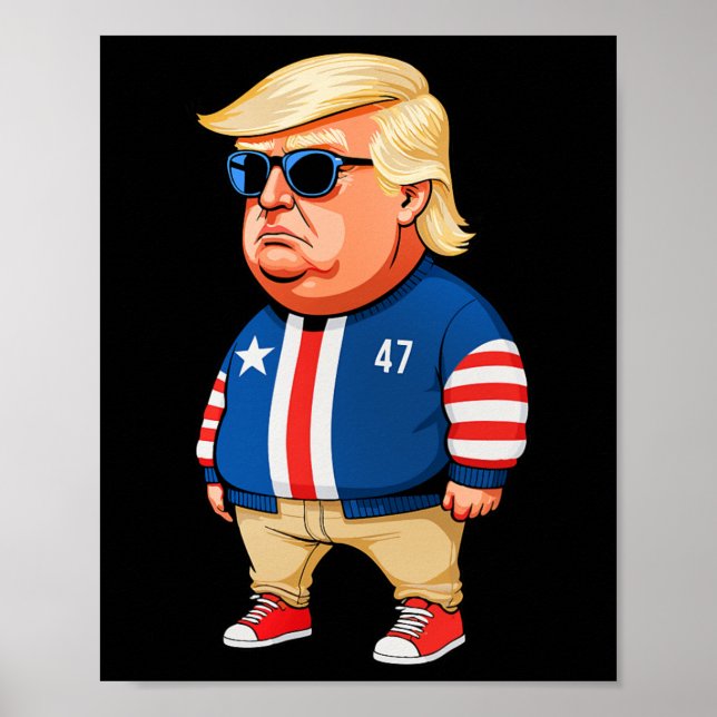 Ich bin nur ein Kill-Typ Trump Funny Chill Typ Mem Poster (Vorne)