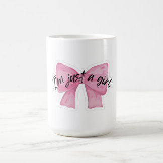 Ich bin nur ein Mädchen Bow Kaffeetasse| Süße Coqu Kaffeetasse