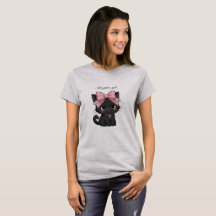 Ich bin nur ein Mädchen Coquette Schwarze Katze T-