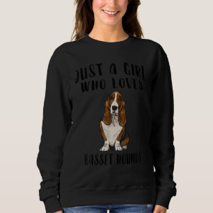 Ich bin nur ein Mädchen, das Basset Hounds Hund Li Sweatshirt