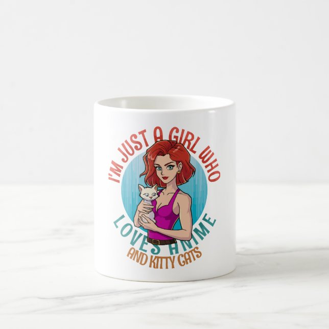 Ich bin nur ein Mädchen, das Katzen Lieben Kaffeetasse (Mittel)