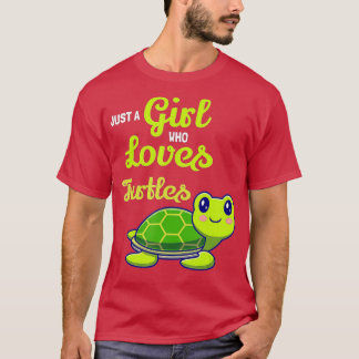 Ich bin nur ein Mädchen, das Schildkröten Niedlich T-Shirt