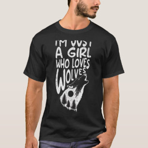 Ich bin nur ein Mädchen, das Wölfe Liebe, Dog Wolf T-Shirt