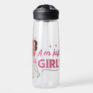 “Ich bin nur ein Mädchen” Retro-feministische Stär Trinkflasche