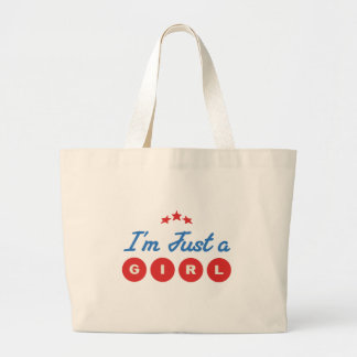 "Ich bin nur ein MÄDCHEN"Retro-Typografie Jumbo Stoffbeutel