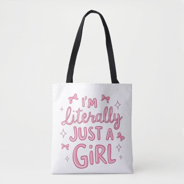 Ich bin nur ein Mädchen Süße Ästhetik-Tasche (Vorderseite)