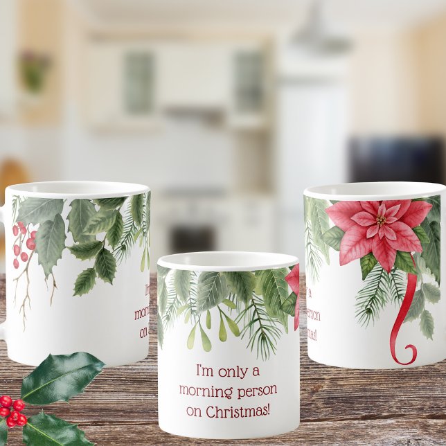 Ich bin nur ein Morgenmensch am Weihnachtsfest Kaffeetasse (Von Creator hochgeladen)
