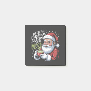 Ich bin nur ein Weihnachtsmann nach Matcha Drink Post-it Klebezettel