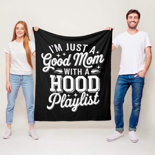 Ich bin nur eine gute Mama mit einer Vintagen Hood Fleecedecke (Beispiel)