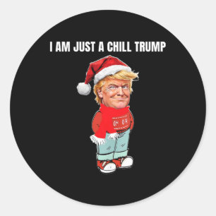 Ich bin nur eine kleine Kill Trump lustiges Weihna Runder Aufkleber