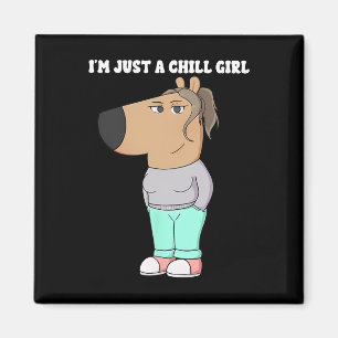 Ich bin nur eine kleine Mädchen Meme Funny Chill 3 Magnet