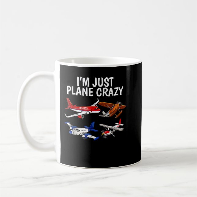 Ich bin nur Flugzeug Crazy - Fluggeschenke für Flu Kaffeetasse (Links)