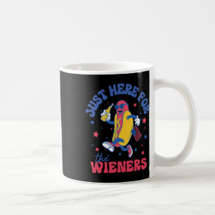 Ich bin nur für Dackeln Shirt 4. Juli Hotdog Kaffeetasse