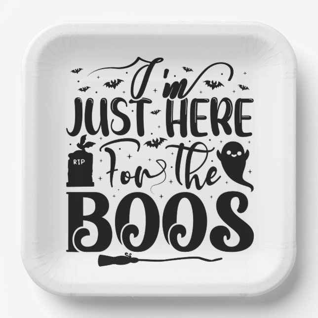 Ich bin nur für die Boos da Pappteller (Vorderseite)