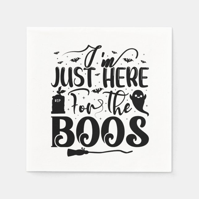 Ich bin nur für die Boos da Serviette (Vorderseite)