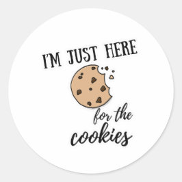 Ich bin nur für die Kekse hier Funny Sticker