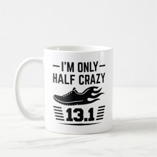 Ich bin nur halb verrückt kaffeetasse