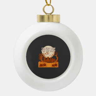 Ich bin nur hier Buh Halloween Kinder Silhouette M Keramik Kugel-Ornament