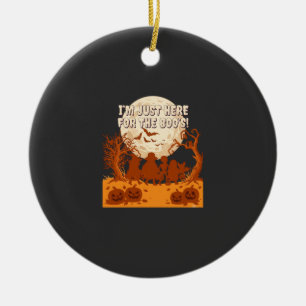 Ich bin nur hier Buh Halloween Kinder Silhouette M Keramik Ornament