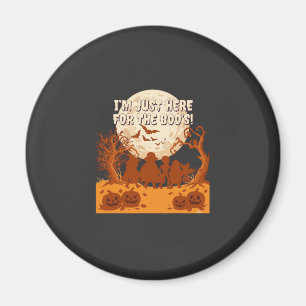 Ich bin nur hier Buh Halloween Kinder Silhouette M Magnet