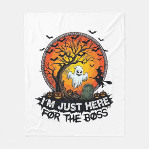 Ich bin nur hier Chef Halloween Geist Hexe Kürbiss Fleecedecke