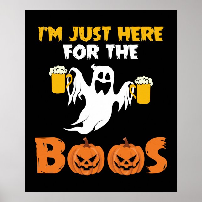 Ich bin nur hier für das Boos-Funny Halloween Poster (Vorne)