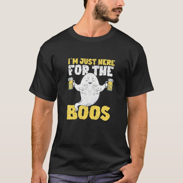 Ich bin nur hier für das boos Halloween Spooky Gho T-Shirt (Vorderseite)