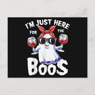 Ich bin nur hier für das Boos Halloween Women Ghos Feiertagspostkarte