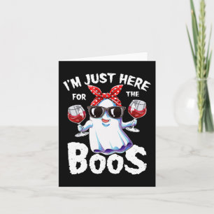 Ich bin nur hier für das Boos Halloween Women Ghos Karte