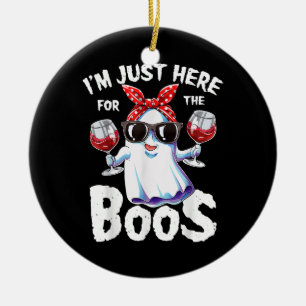 Ich bin nur hier für das Boos Halloween Women Ghos Keramik Ornament