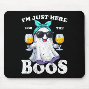 Ich bin nur hier für das Boos Halloween Women Ghos Mousepad