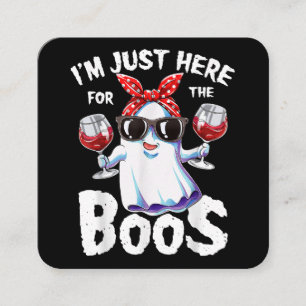 Ich bin nur hier für das Boos Halloween Women Ghos Quadratische Visitenkarte