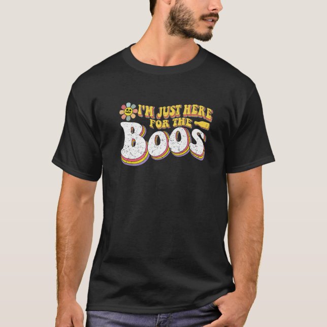 Ich bin nur hier für das Boos Halloween Women Ghos T-Shirt (Vorderseite)