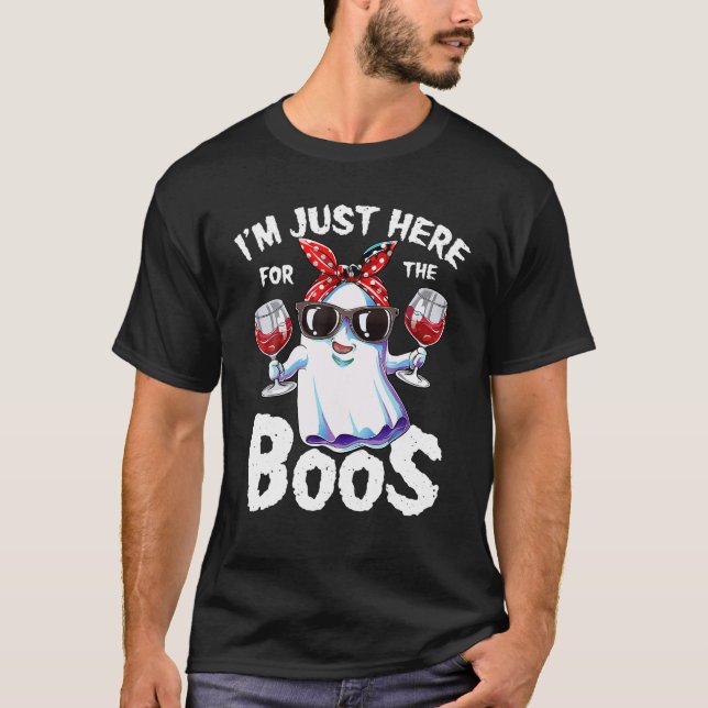 Ich bin nur hier für das Boos Halloween Women Ghos T-Shirt (Vorderseite)