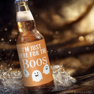 Ich bin nur hier für das Boos - lustiges Halloween Bierflaschenetikett