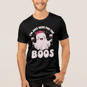 Ich bin nur hier für das Buhen - Wein Geist Tri-Blend Shirt