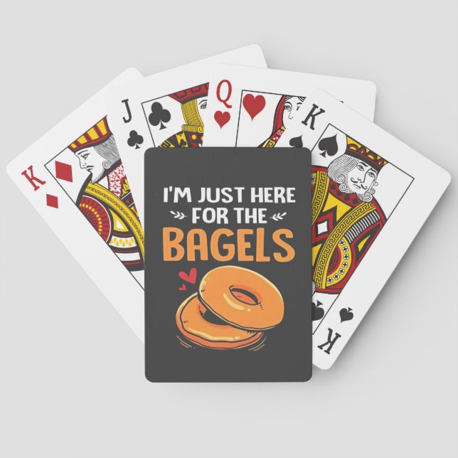 Ich bin nur hier für das jüdische Essen von Bagels Spielkarten (Rückseite)