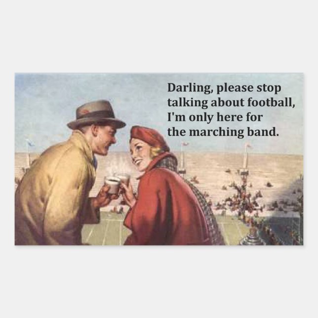 Ich bin nur hier für das Marching Band Football Sp Rechteckiger Aufkleber (Vorderseite)
