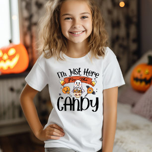 Ich bin nur hier für das Niedliche kandy Halloween T-Shirt