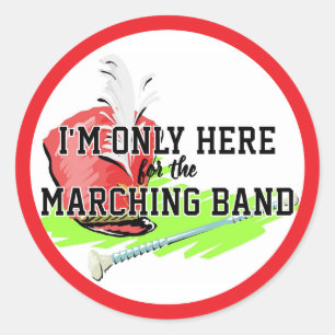 Ich bin nur hier für das Red Shako Mace der Marchi Runder Aufkleber