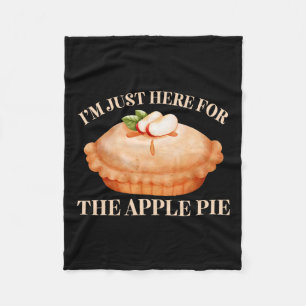 Ich bin nur hier für den Apfelkuchen-Funny Food-Th Fleecedecke
