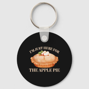 Ich bin nur hier für den Apfelkuchen-Funny Food-Th Schlüsselanhänger